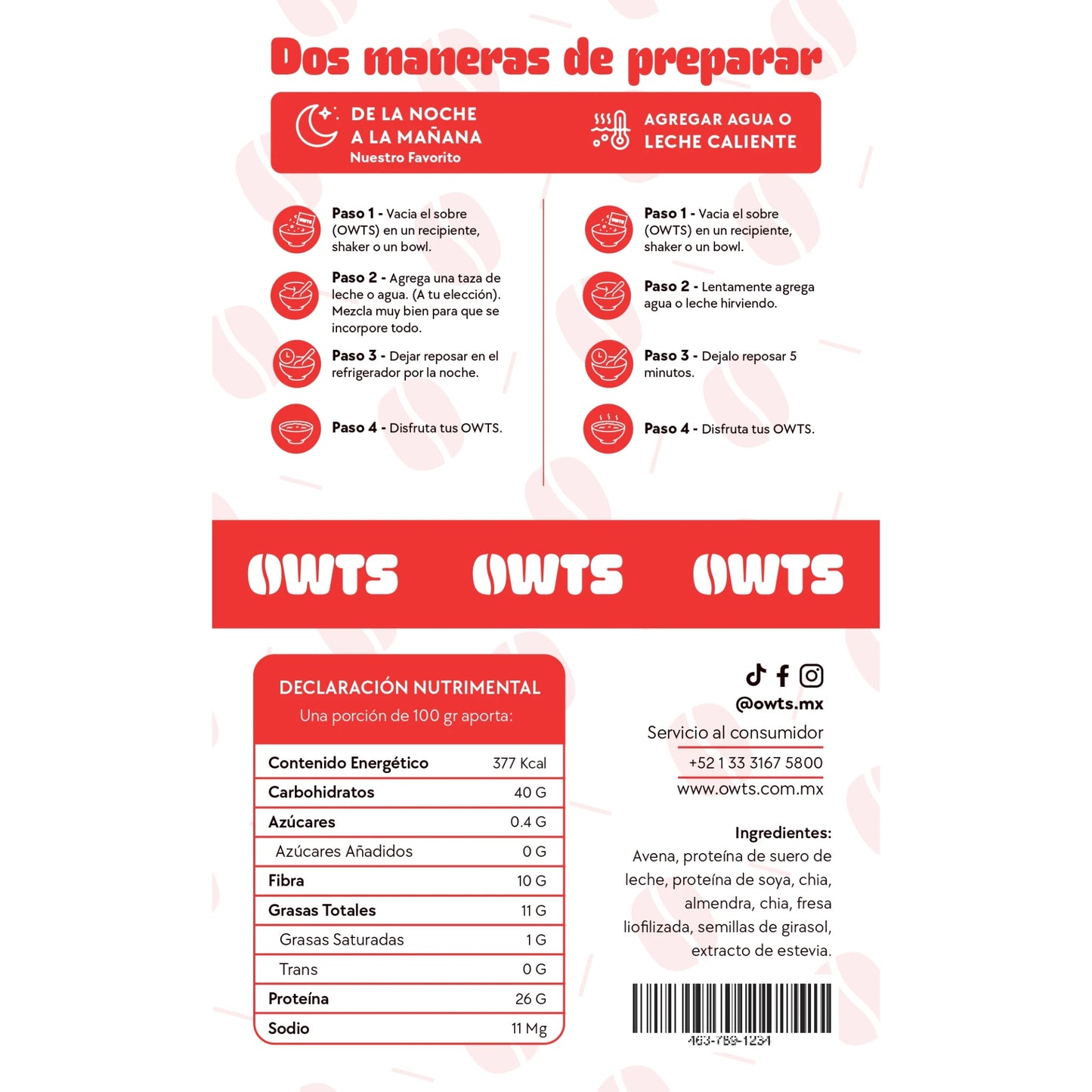 5 Desayunos - Variety Pack Owts