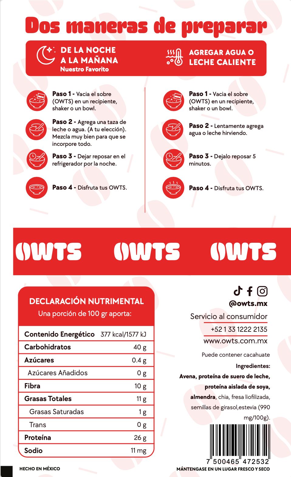 15 Desayunos - Variety Pack Owts