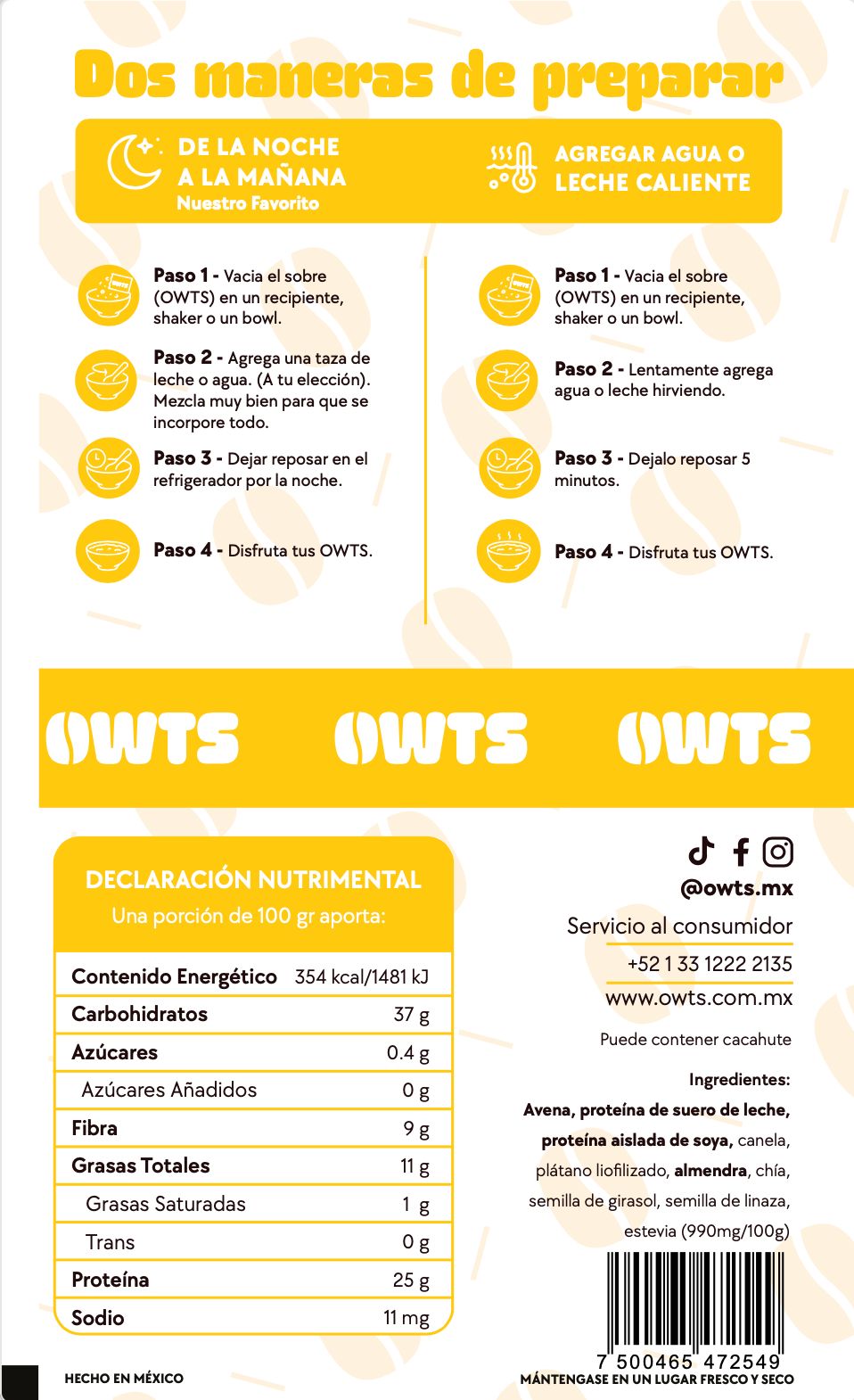15 Desayunos - Variety Pack Owts