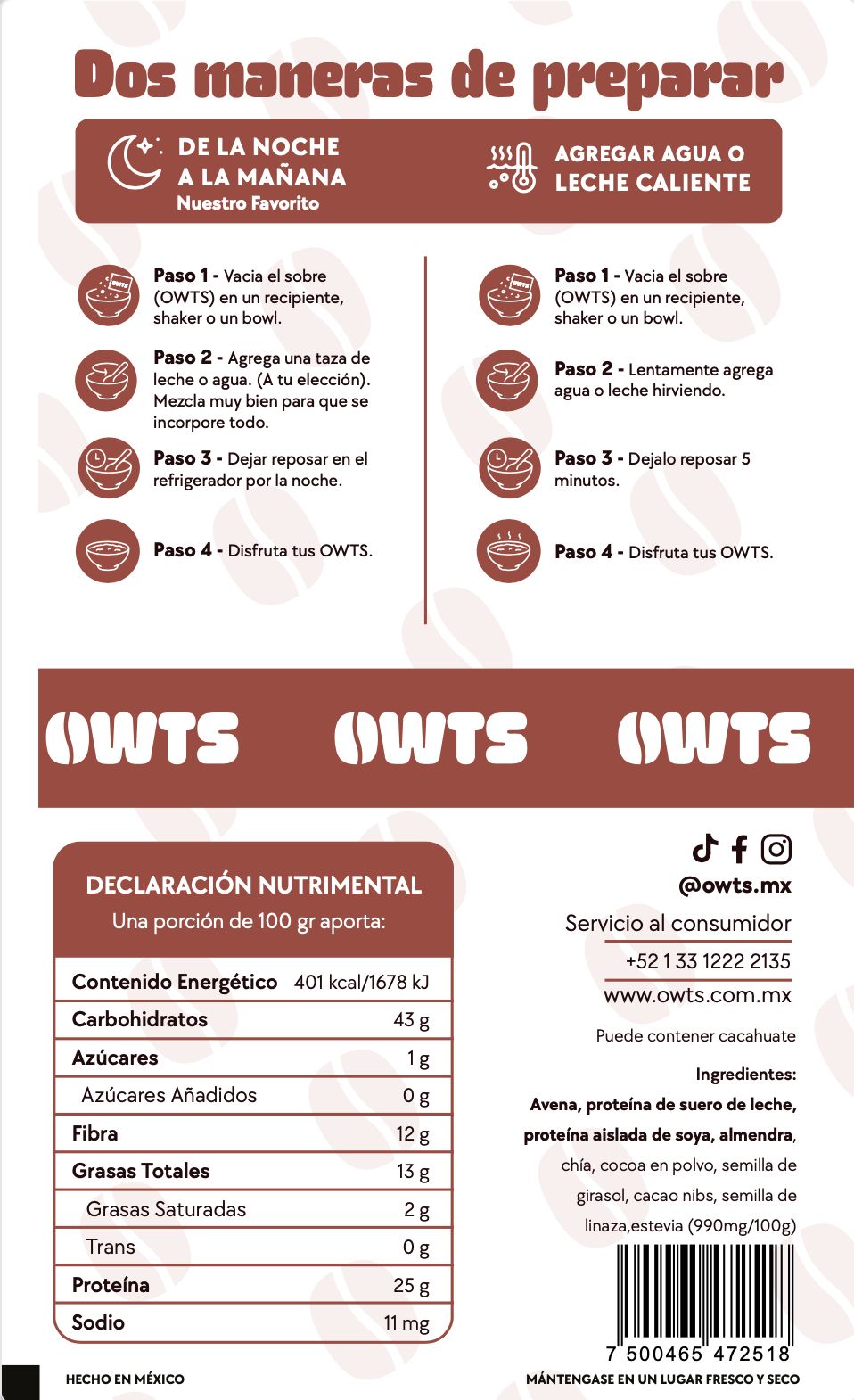 15 Desayunos - Variety Pack Owts